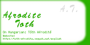 afrodite toth business card