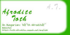 afrodite toth business card